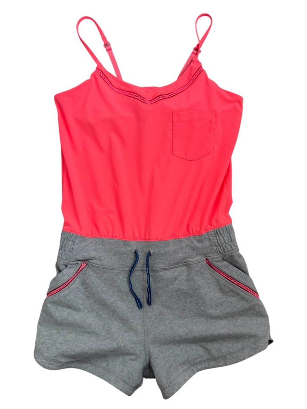 Ivivva Girls Neon Pink & Gray Pull-On Romper